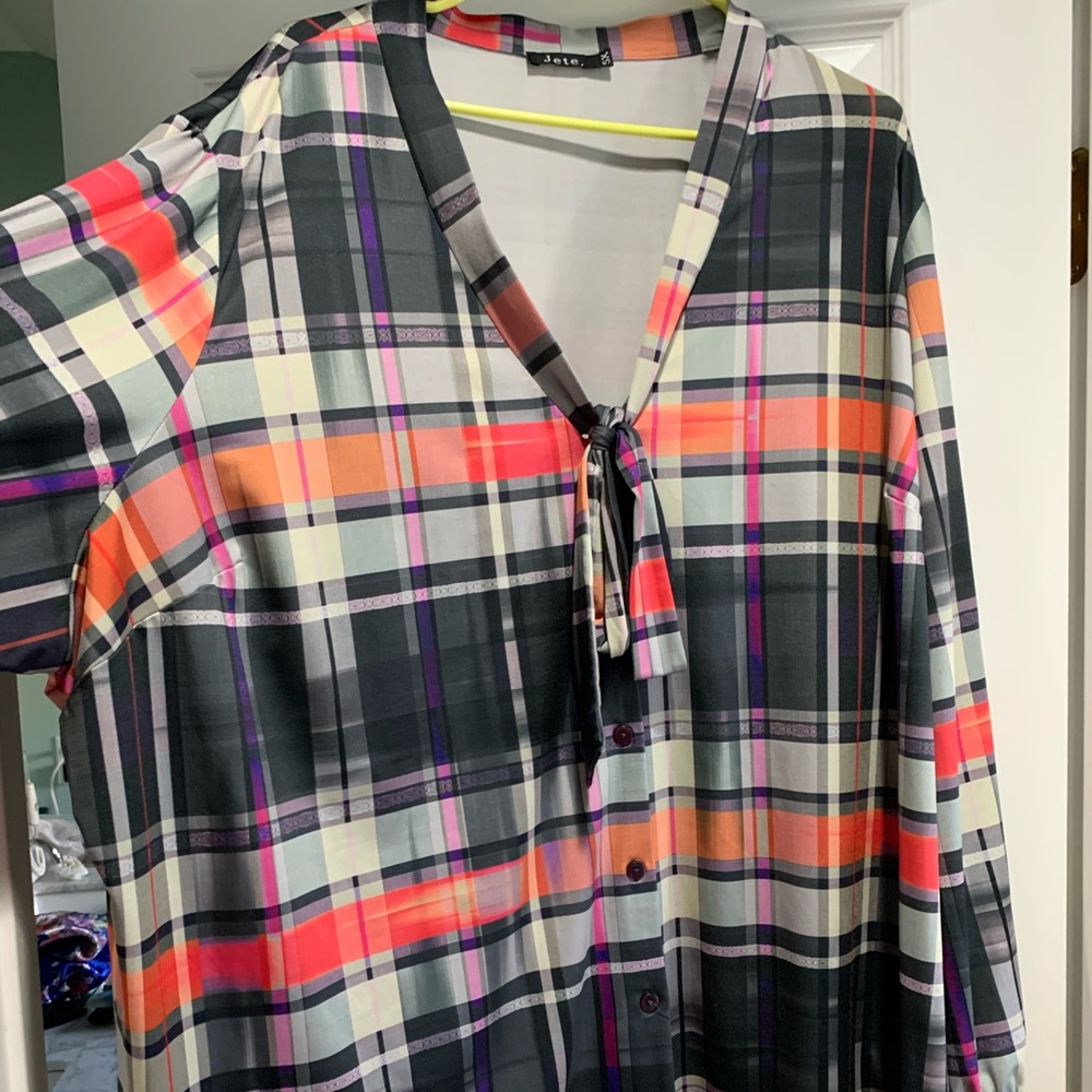 Long Sleeve Tie Shirt 5x